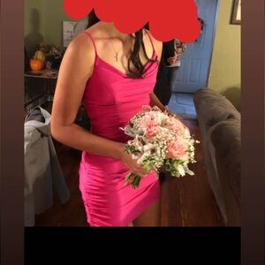 B. Smart Vibrant Pink Mini Dress